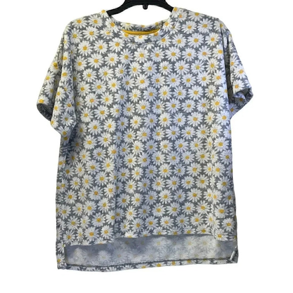 Roudelain Womens L White/Gray Daisy Print Sleep-set NEW - Picture 1 of 16